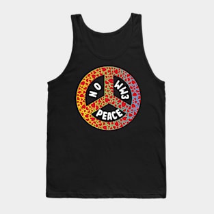 WW3 PRAYING FOR PEACE RED HEART PEACE SYMBOL DESIGN Tank Top